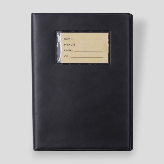 Carpeta portadocumentos A5 en PVC - Negro - OPEX