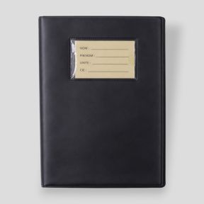 Carpeta portadocumentos A5 en PVC - Negro - OPEX