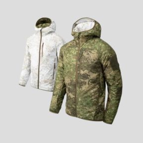 Jaqueta reversível Wolfhound Hoodie® - Corta-vento - Pencott Wildwood/Pencott Snowdrift - Helikon