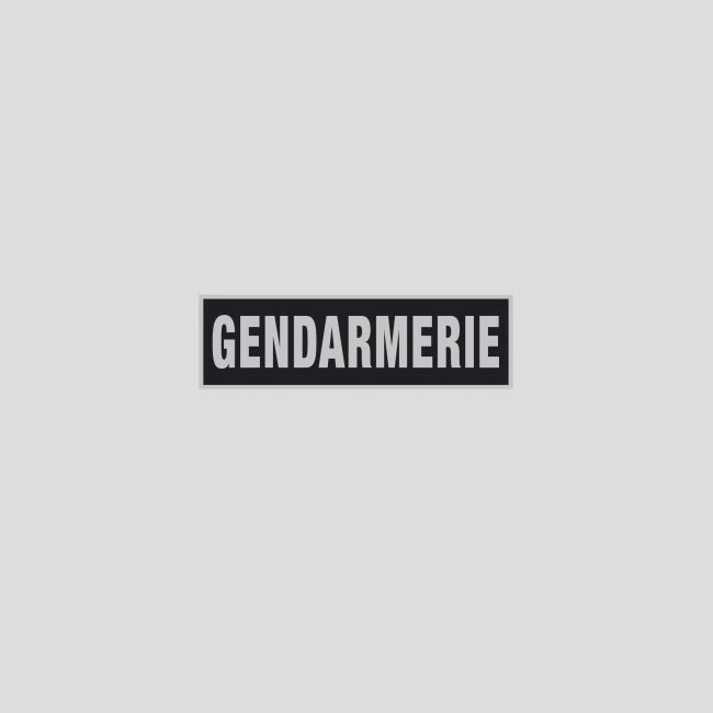 Faixa retrorrefletiva fundo preto com velcro 27,5x10,5cm - Gendarmerie