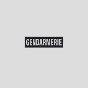 Retroreflektierendes Band schwarzer Hintergrund mit Klettverschluss 27,5x10,5cm - Gendarmerie