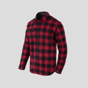 Chemise GreyMan - Carreaux corail et cramoisi - Helikon