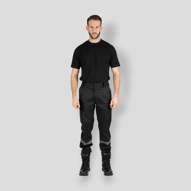 Calça de Segurança com elastano SAFETY - Preta - Nine Worths