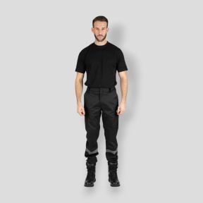 Veiligheidsbroek met elasthaan SAFETY - Zwart - Nine Worths