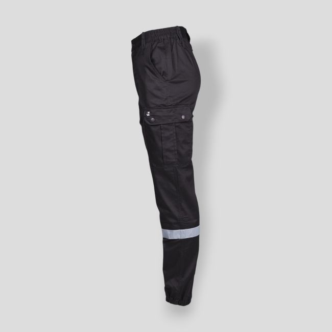 Spodnie ochronne z elastanem SAFETY - Czarny - Nine Worths