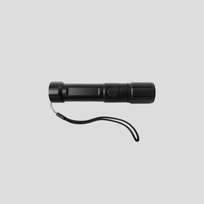 Wiederaufladbare taktische LED-Lampe (1.000 Lumen) - Schwarz - Patrol Equipement