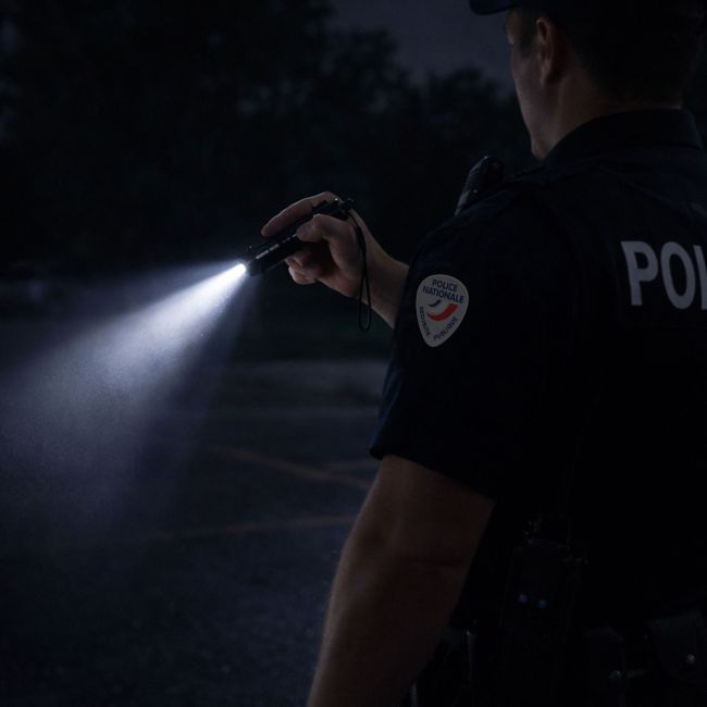 Wiederaufladbare taktische LED-Lampe (1.000 Lumen) - Schwarz - Patrol Equipement