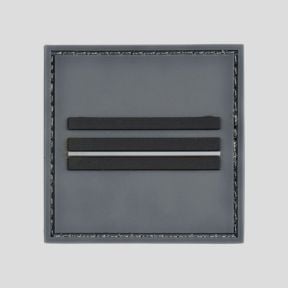 Galon de poitrine PVC avec velcro PM basse visibilité fond gris - Chef de Police