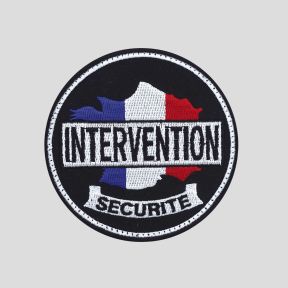 Stoffaufnäher mit rundem Klettverschluss Sicherheit Intervention