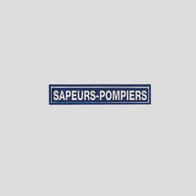 Barrette rétro-réfléchissante avec velcro 10x2cm - Sapeurs Pompiers