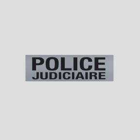 Bandeau d'identification rétro-réflechissant fond gris Police Judiciaire 4x13 - Patrol Equipement