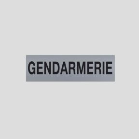 Bandeau rétro-réfléchissant fond gris avec velcro 11x2,5cm - Gendarmerie