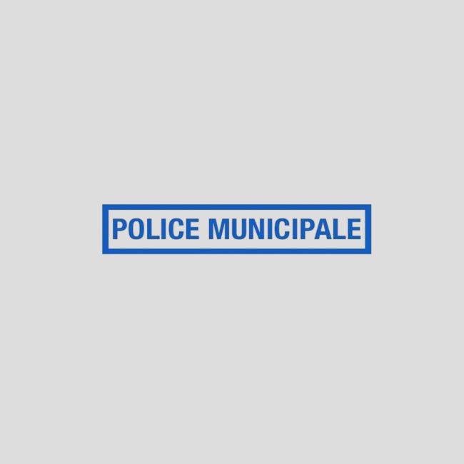 Barrette rétro-réfléchissante avec velcro 10x2cm - Police Municipale