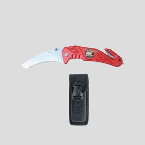 COUTEAU COUPE SANGLE ET BRISE VITRE MANCHE ROUGE- Patrol Equipement