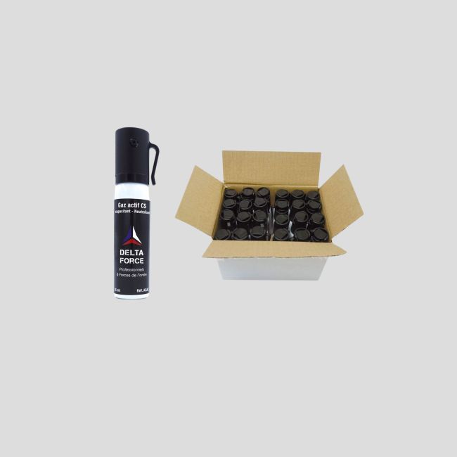 Lot de 24 aérosols anti-agression Gaz CS - 25ml - Patrol Equipement