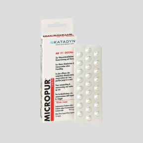 Schachtel mit 50 Tabletten Micropur Forte MF 1T/50T (Wasserdesinfektion und -konservierung) - Katadyn