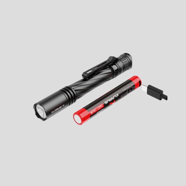 Torcia tattica ricaricabile P2 (1 000 lumen) - Nero - Klarus
