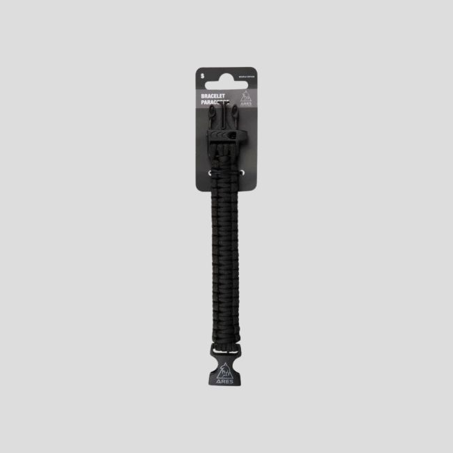 Bracelet paracord 22 mm - Noir - Ares