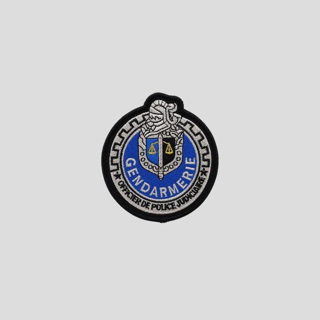 Écusson Tissu avec velcro Unité des Motards de la Gendarmerie OPJ - Haute visibilité