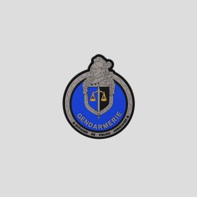 PVC-Abzeichen mit Klettverschluss Motorradeinheit der Gendarmerie OPJ - Hohe Sichtbarkeit