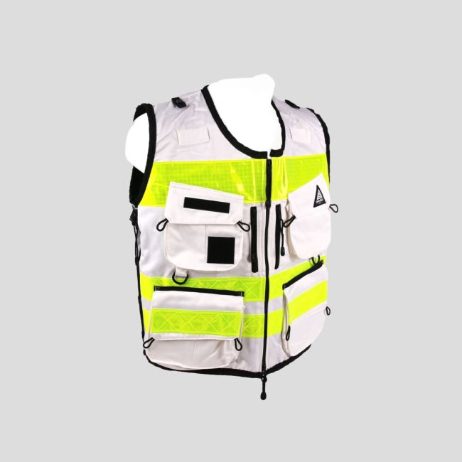 Gilet d'intervento multi-tasche STAFF ACCESS - Bianco - Dimatex