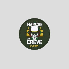 Patch PVC rotondo Legione Straniera Marcia o Crepa - Verde Oliva - OPEX
