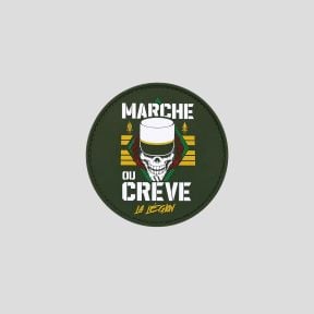Patch PVC rotondo Legione Straniera Marcia o Crepa - Verde Oliva - OPEX