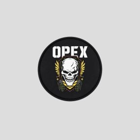 Patch PVC rotondo Teschio Granate - Nero - OPEX