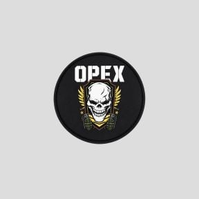 Patch PVC rond Crâne Grenades - Noir - OPEX