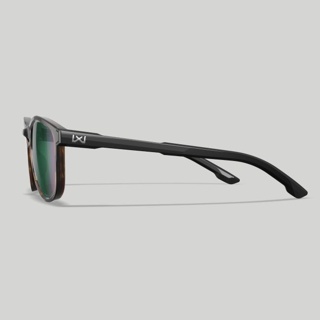 Óculos de sol Bravo (lentes Captivate™ polarizadas e espelho Verdes) - Castanho Malhado/Preto - Wiley X