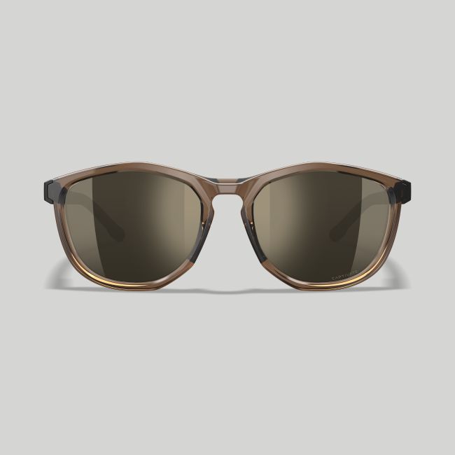 Gafas de sol Bravo (lentes Captivate™ espejo Gris Tungsteno) - Tan Transparente/Negro - Wiley X