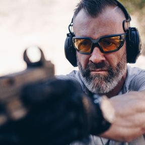 Óculos de proteção balística Type-X (lentes Âmbar) - Preto - Mechanix