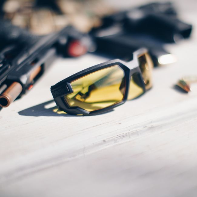 Óculos de proteção balística Type-X (lentes Âmbar) - Preto - Mechanix