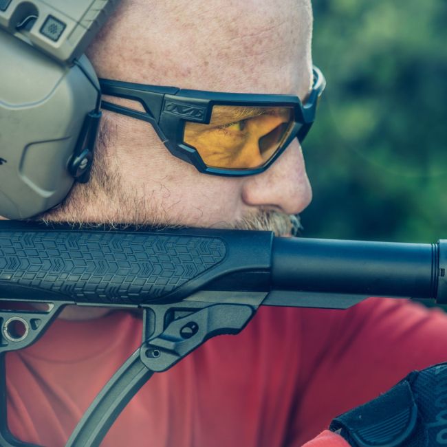 Gafas de protección balística Type-X (lentes Ambarinos) - Negro - Mechanix