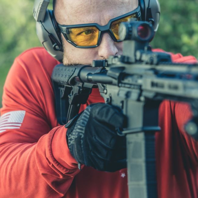 Ballistische Schutzbrille Type-X (Bernsteingläser) - Schwarz - Mechanix