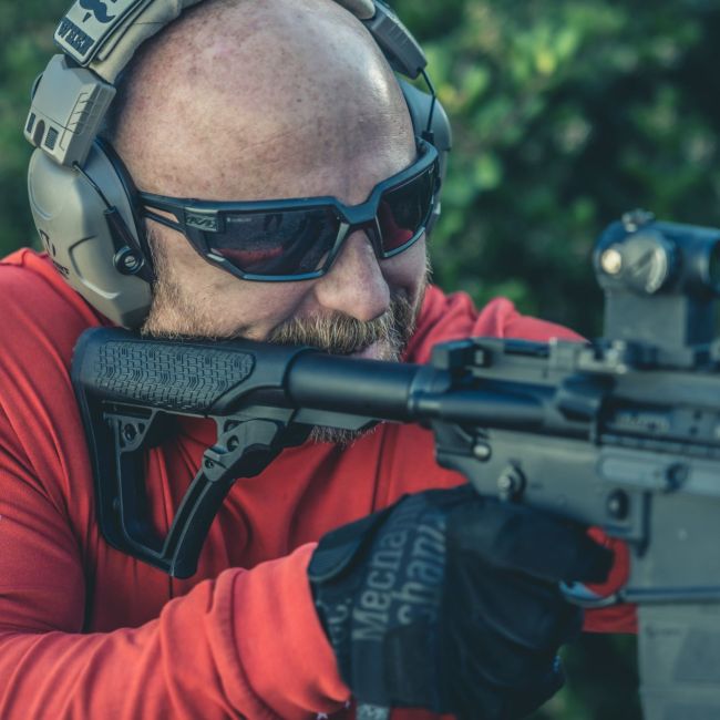 Ballistische Schutzbrille Typ-X (Getönte Gläser) - Schwarz - Mechanix