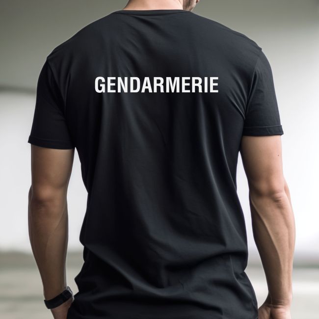 Zeefdruk T-shirt Gendarmerie - Zwart - Patrol Equipement
