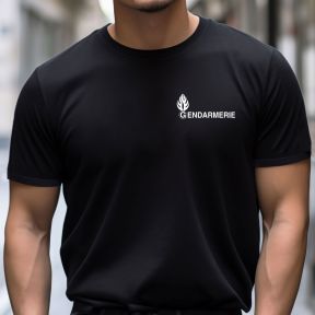 T-shirt serigrafada Gendarmerie - Preta - Patrol Equipement
