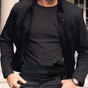 Discrete draagiem met holster - Zwart - Patrol Equipement