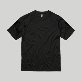 Camiseta Quickdry con velcro - Negro - Brandit