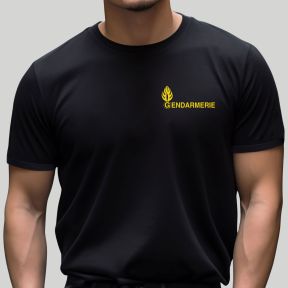 T-shirt sérigraphié Gendarmerie Mobile - Noir - Patrol Equipement