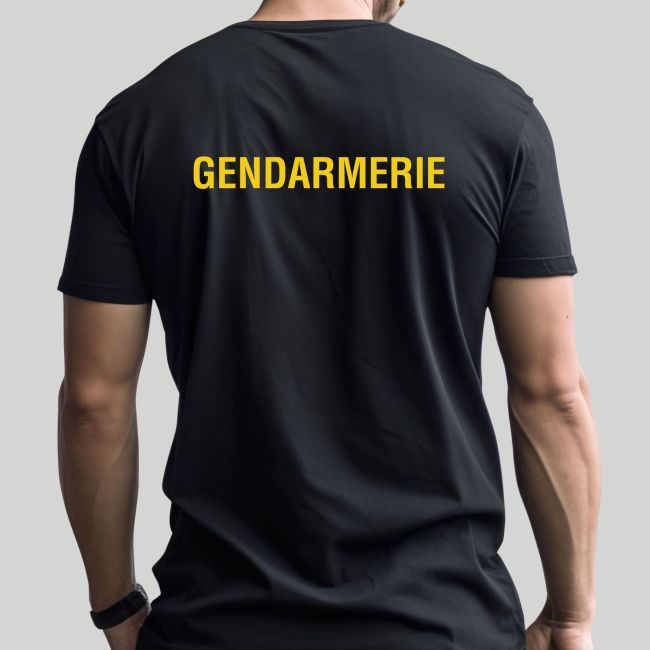 Camiseta serigrafiada Gendarmerie Mobile - Negro - Patrol Equipement