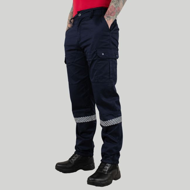 Pantalón de Seguridad contra Incendios con elastano SECURITY - Azul Marino - Force Series