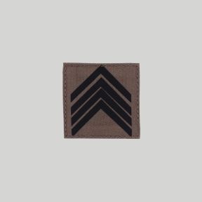 Galon de poitrine Tissu avec velcro Armée de Terre basse visibilité - Sergent-Chef BM2