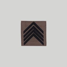 Galon de poitrine Tissu avec velcro Armée de Terre basse visibilité - Sergent-Chef BM2