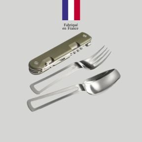 Cuchillo Baroudeur + cubiertos - Caqui - TB Outdoor