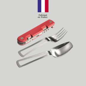 Couteau Baroudeur + couverts - Rouge - TB Outdoor