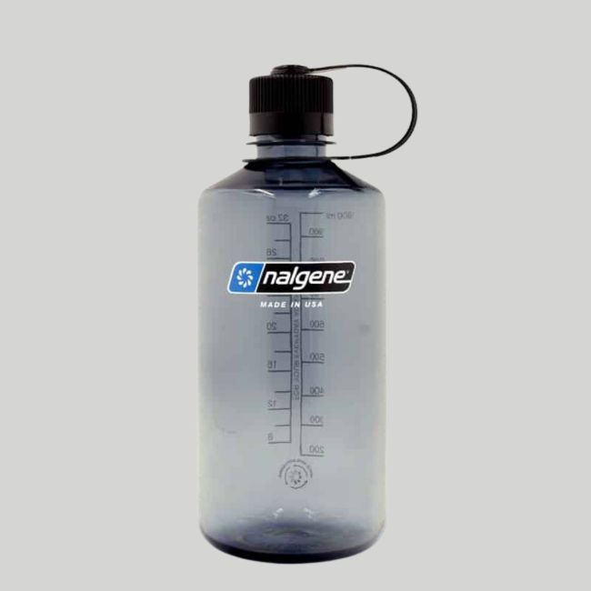 Bidon z wąską szyjką 1L - Szary/Czarny - Nalgene