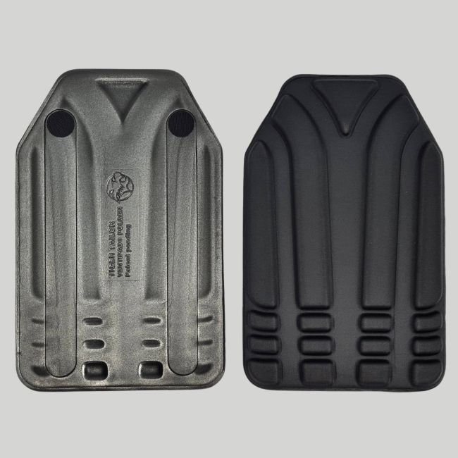 Paire de coussins Ventipads pour porte-plaques Polgen/Platiger - Noir - Tiger Tailor