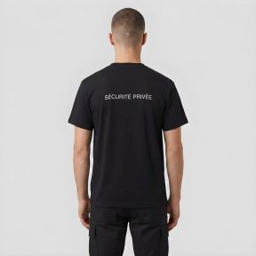 T-shirt rétro-réfléchissant Sécurité Privée - Noir - Patrol Equipement
